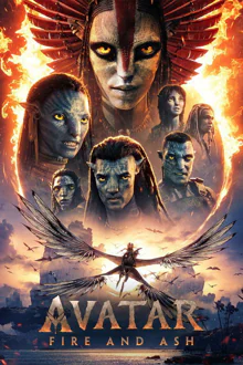 Poster artwork for the film Avatar: Fire and Ash
